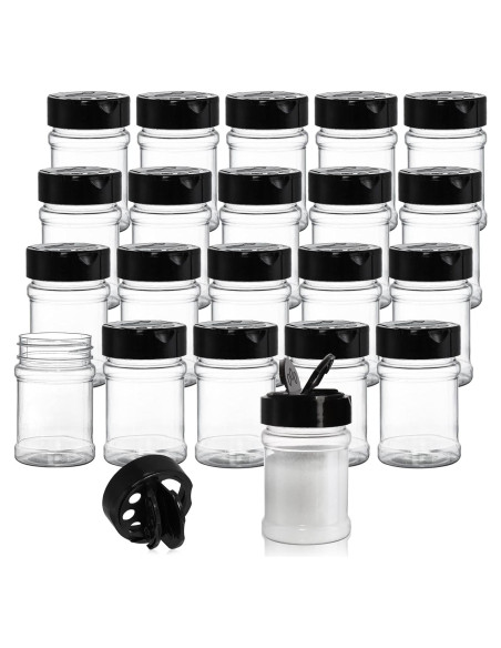 Yesland Tarros de Especias de Plástico 20 Piezas 148 ml Sin BPA Yesland Tarros de Especias de Plástico 20 Piezas 148 ml Sin BPA