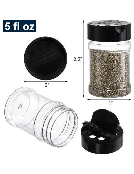 Yesland Tarros de Especias de Plástico 20 Piezas 148 ml Sin BPA Yesland Tarros de Especias de Plástico 20 Piezas 148 ml Sin BPA