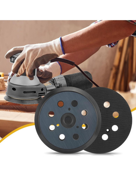 Pad de Lijadora Orbital 5" Johnnyue 8 Agujeros Compatible Pad de Lijadora Orbital 5" Johnnyue 8 Agujeros Compatible