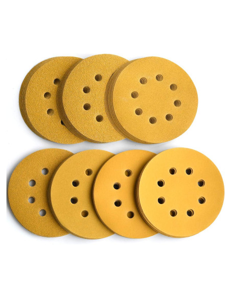 Discos de Lijado 5" Aiyard 105 Piezas Granos Mixtos Discos de Lijado 5" Aiyard 105 Piezas Granos Mixtos
