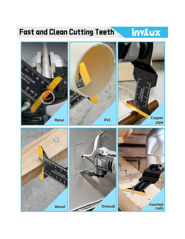 30 Cuchillas Oscilantes Invtux para Madera y Metal