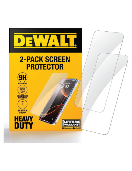 Protector de Pantalla DEWALT para iPhone 16 Pro - Vidrio Templado Protector de Pantalla DEWALT para iPhone 16 Pro - Vidrio Templado