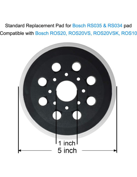 Pad de Lijado Tockrop 12.7 cm 8 Agujeros para Bosch Pad de Lijado Tockrop 12.7 cm 8 Agujeros para Bosch