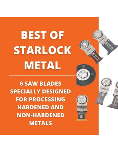 Juego de Hojas de Sierra Fein E-Cut Starlock - 6 Piezas para Metales Juego de Hojas de Sierra Fein E-Cut Starlock - 6 Piezas para Metales
