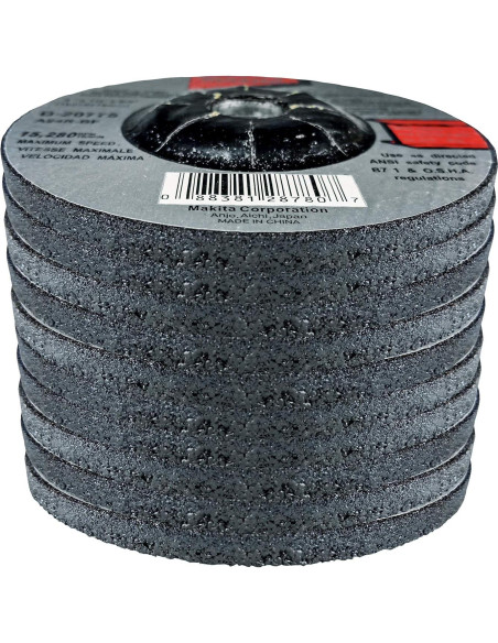 Ruedas de Esmeril Makita 10 Pzas 4" para Metal D-20775 Ruedas de Esmeril Makita 10 Pzas 4" para Metal D-20775