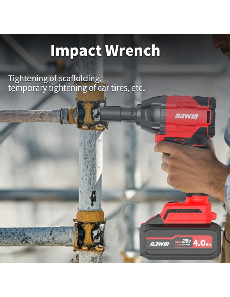Llave de impacto inalámbrica NAWIN 350Nm 20V con 2 baterías Llave de impacto inalámbrica NAWIN 350Nm 20V con 2 baterías
