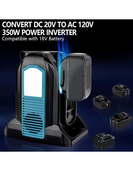 Adaptador de Corriente 350W Philophca para Batería Makita 18V Adaptador de Corriente 350W Philophca para Batería Makita 18V