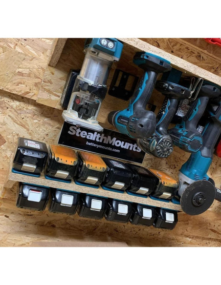 Soporte de Baterías StealthMounts para Makita 18V LXT - Negro Soporte de Baterías StealthMounts para Makita 18V LXT - Negro