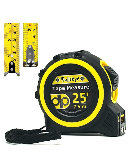 Cinta Métrica Bullseye 7.62m Doble Cara con Gancho Magnético Cinta Métrica Bullseye 7.62m Doble Cara con Gancho Magnético