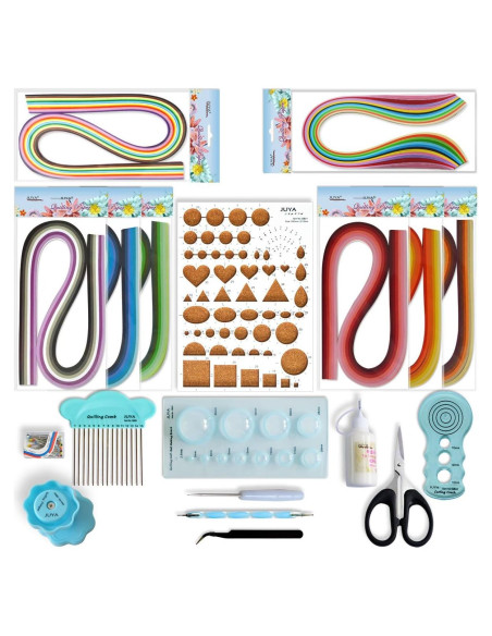 Kit de Quilling de Papel JUYA Azul 960 Tiras 3mm con Pegamento Kit de Quilling de Papel JUYA Azul 960 Tiras 3mm con Pegamento