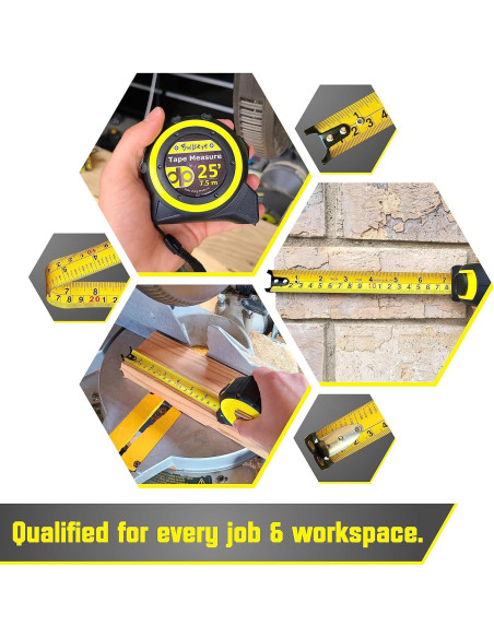 Cinta Métrica Bullseye 7.62m Doble Cara con Gancho Magnético Cinta Métrica Bullseye 7.62m Doble Cara con Gancho Magnético