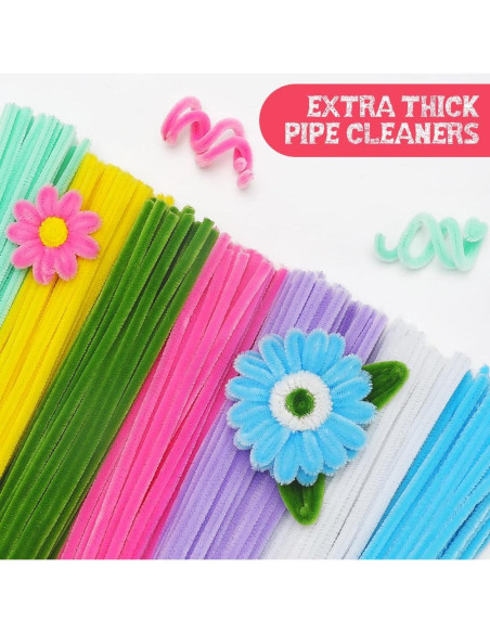 Kit de Limpiapipas IOOLEEM 480pcs para Flores Multicolor Kit de Limpiapipas IOOLEEM 480pcs para Flores Multicolor