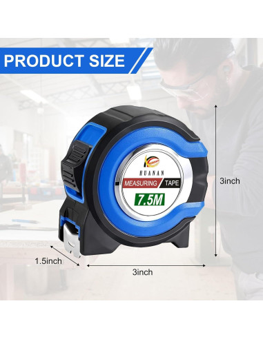 Cinta Métrica Retráctil 10 Pcs MT856 7.5 m Auto Bloqueo