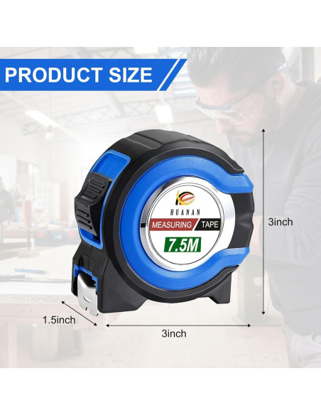 Cinta Métrica Retráctil 10 Pcs MT856 7.5 m Auto Bloqueo