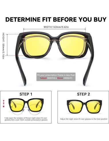 Gafas de Conducción Nocturna LVIOE Polarizadas Amarillas
