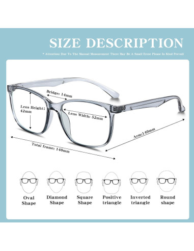 Gafas bloqueadoras luz azul - 3 Paquetes Unisex - Anti-fatiga