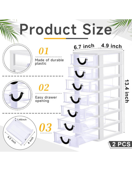 Organizador de Cajones Thyle 7 Niveles Plástico Blanco Organizador de Cajones Thyle 7 Niveles Plástico Blanco