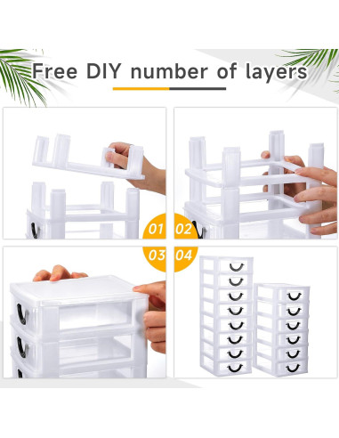 Organizador de Cajones Thyle 7 Niveles Plástico Blanco