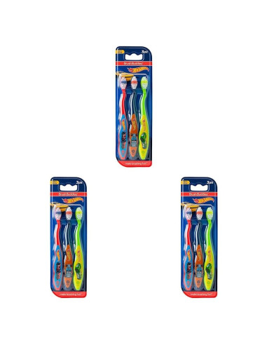 Cepillos de Dientes Brush Buddies Hot Wheels 3 Piezas Suaves