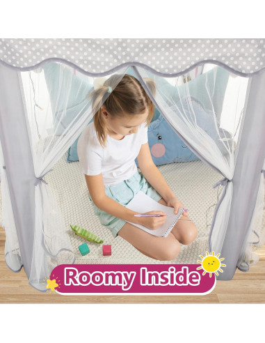 Tienda de Princesa Monobeach 140x135 cm con Luces Estrelladas