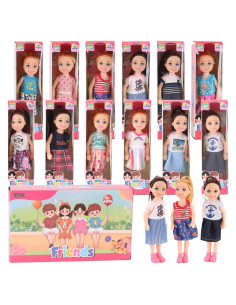 Paquete de 12 Muñecas Pequeñas Liberty Imports 13.97 cm