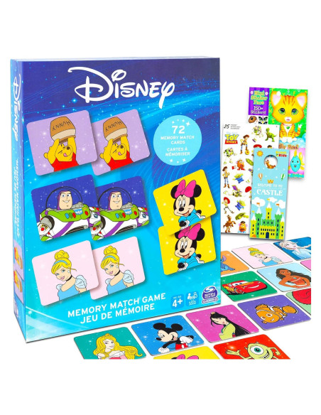 Juego de Memoria Disney Crenstone 72 Cartas para Niños Juego de Memoria Disney Crenstone 72 Cartas para Niños
