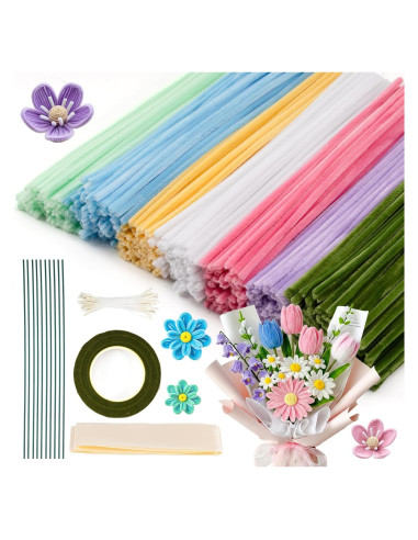 Set de 500 Limpiapipas Caydo para Manualidades DIY - Macaron