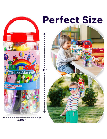 Kit de Manualidades FUNZBO - 800 Piezas, Almacenamiento Fácil Kit de Manualidades FUNZBO - 800 Piezas, Almacenamiento Fácil