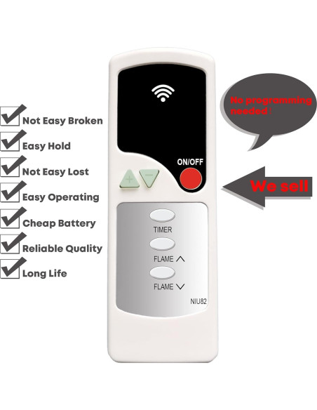 Control Remoto Chimenea Eléctrica Whalen WH300-26C2D Control Remoto Chimenea Eléctrica Whalen WH300-26C2D