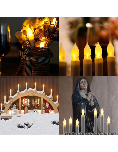 Set de 24 Velas LED sin llama xunhuimemory amarillas
