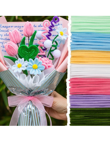 Set de 500 Limpiapipas Caydo para Manualidades DIY - Macaron