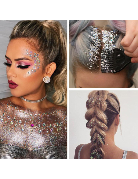 Set de Glitter Chunky Holográfico Ciyowta 40 Colores 300g Set de Glitter Chunky Holográfico Ciyowta 40 Colores 300g