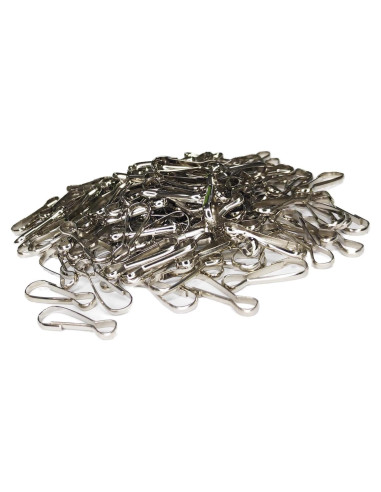 50 Clips de Lanyard SIEWAY de Metal Niquelado 3.2 cm