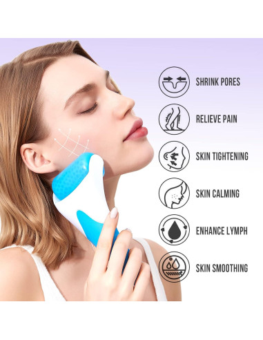 Rodillo de Hielo Facial Teenitor Azul 19.1x8.9cm Alivio de Hinchazón