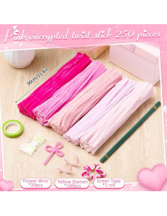 Juego de Limpiapipas Peryiter 371 Piezas Rosa y Verde DIY 2