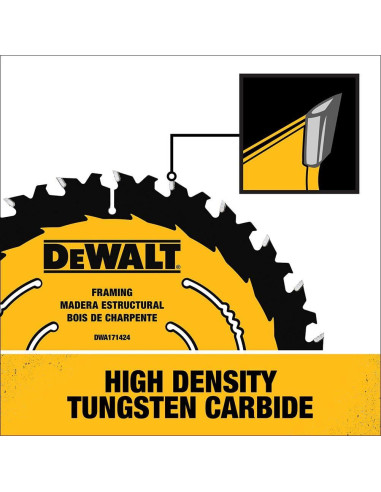 Sierra Circular DEWALT 16.5 cm 24 Dientes Carburo Madera