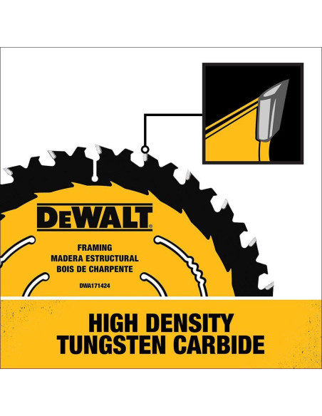 Sierra Circular DEWALT 16.5 cm 24 Dientes Carburo Madera Sierra Circular DEWALT 16.5 cm 24 Dientes Carburo Madera
