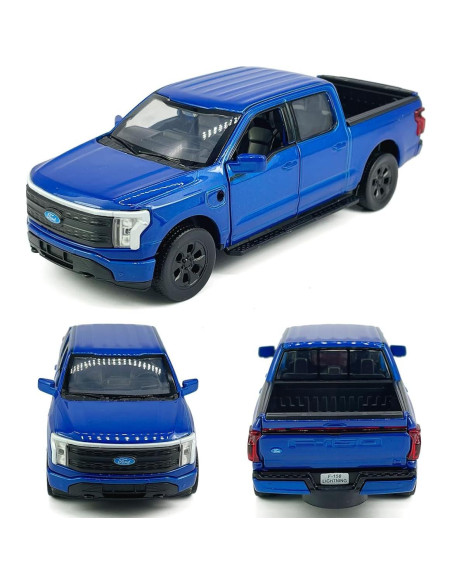 Coche de Juguete Pickup F-150 Lightning 2022 Metal 1:36 Azul Coche de Juguete Pickup F-150 Lightning 2022 Metal 1:36 Azul