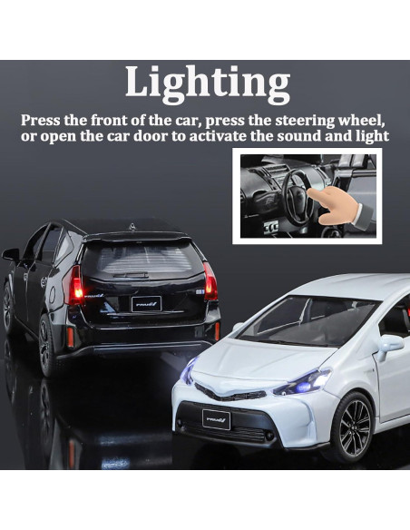 Coche de Juguete SUV Prius 1:30 ERBADIHAGO con Luz y Sonido Coche de Juguete SUV Prius 1:30 ERBADIHAGO con Luz y Sonido