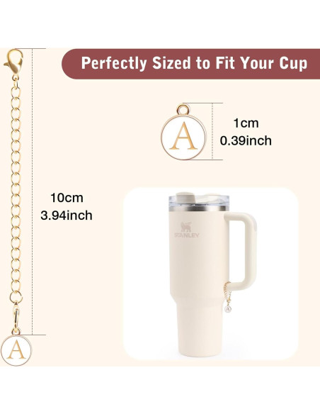 2PC Encantos de Letra para Tazas Stanley y Hydro Flask 2PC Encantos de Letra para Tazas Stanley y Hydro Flask
