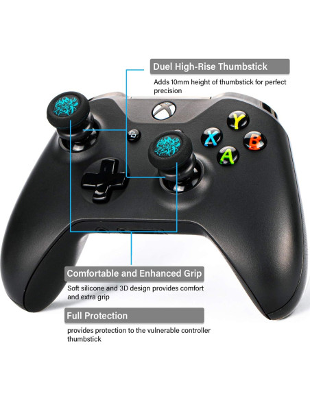Extensores de Thumbstick y Cubierta de Silicona PlayRealm para Xbox Extensores de Thumbstick y Cubierta de Silicona PlayRealm para Xbox
