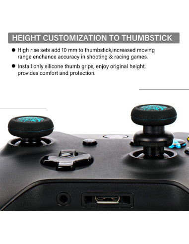 Extensores de Thumbstick y Cubierta de Silicona PlayRealm para Xbox