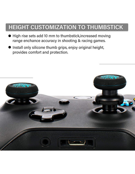Extensores de Thumbstick y Cubierta de Silicona PlayRealm para Xbox Extensores de Thumbstick y Cubierta de Silicona PlayRealm para Xbox