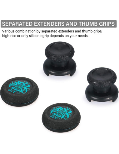Extensores de Thumbstick y Cubierta de Silicona PlayRealm para Xbox