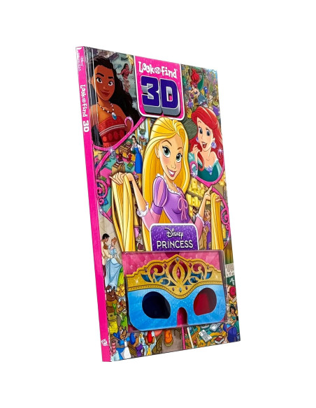 Disney Princess, Moana, Airiel, Rapunzel, and More! - 3D Look and Find Activity Book! - Tiara 3D Glasses Included! - PI Kids Disney Princess, Moana, Airiel, Rapunzel, and More! - 3D Look and Find Activity Book! - Tiara 3D Glasses Included! - PI Kids