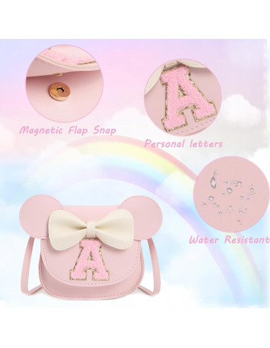 Bolso Cruzado para Niñas Rosa A con Lazo y Gafas