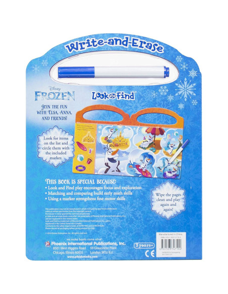 Disney Frozen - Write-and-Erase Look and Find - Wipe Clean Learning Board - PI Kids Disney Frozen - Write-and-Erase Look and Find - Wipe Clean Learning Board - PI Kids