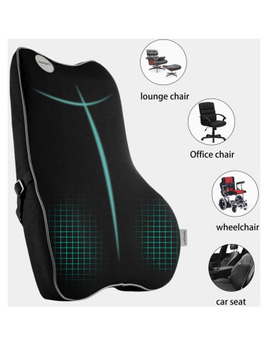 Cojín de Soporte Lumbar Newgam Espuma Viscoelástica 45x40cm
