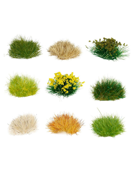 Kit 126 Piezas Grama Estática Rizada Warmtree para Dioramas Kit 126 Piezas Grama Estática Rizada Warmtree para Dioramas