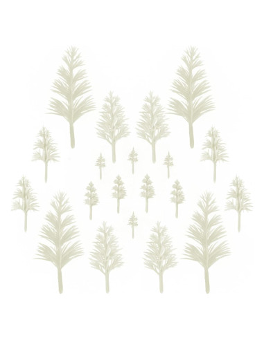 Mini Árboles Falsos LUEYAO 20 PCS Escenografía DIY Blanco